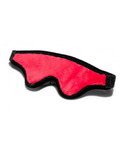 Black Label Loveblind Plush Blindfold Fluffy Red