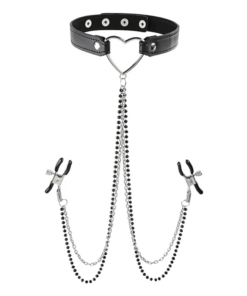 Amor Collar with Nipple Jewelry